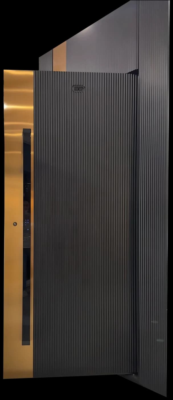 Пивот-дверь Metako сбоку, архитектурный портал